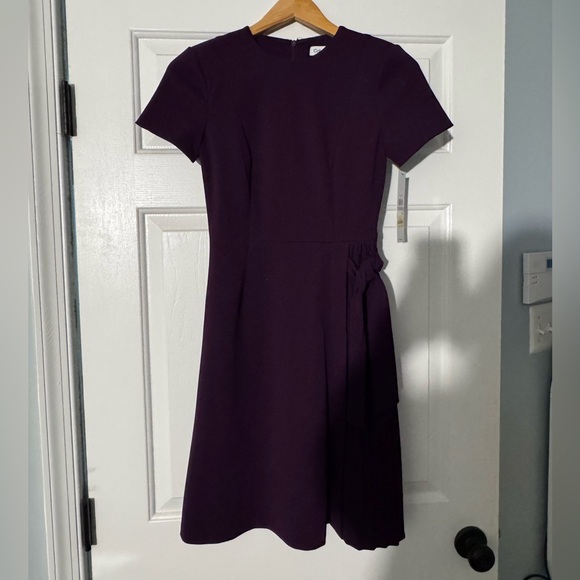NWT Calvin Klein Deep Purple A-Line Dress - Picture 2 of 10